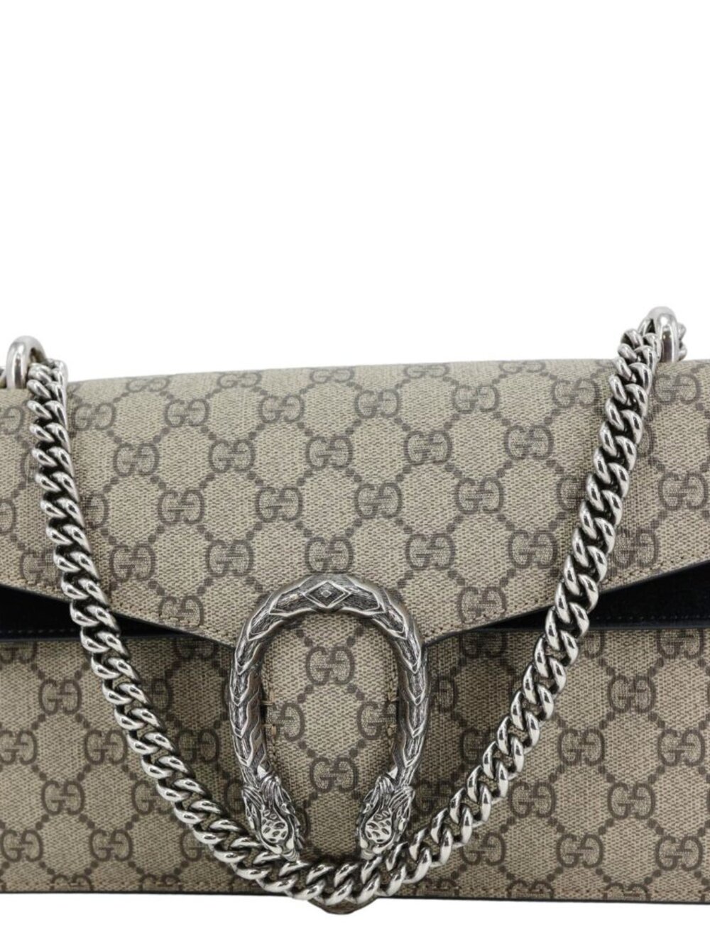 Gucci Dionysus Small GG Supreme Canvas Shoulder Bag Beige 400249